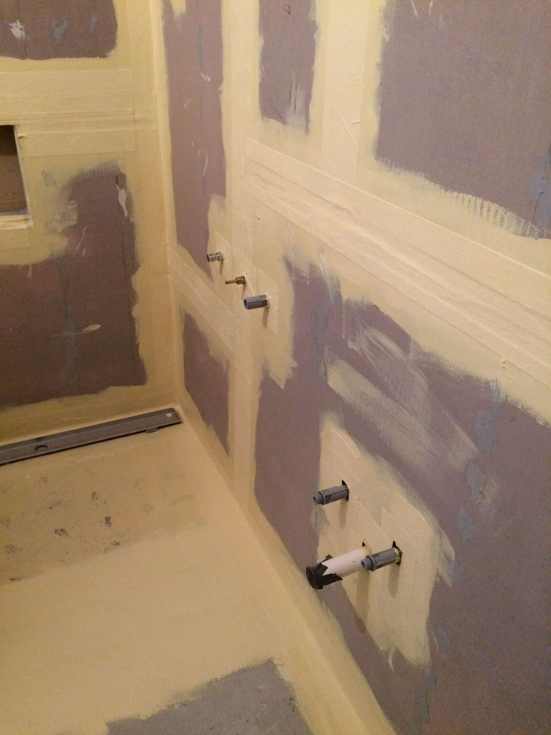 Bathroom membrane detailing