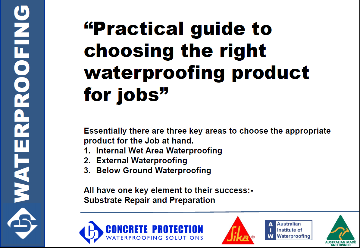 Practical guide to choosing the right waterproofing product