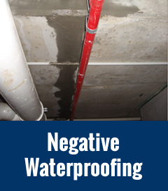 Negative waterproofing